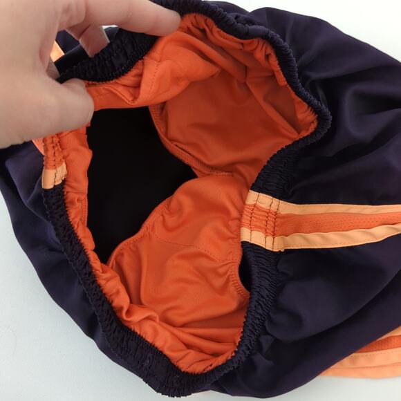 Nike Women's Running Shorts Small Dri Fit Athletic Short Purple Orange Mesh Gym - Picture 3 of 7